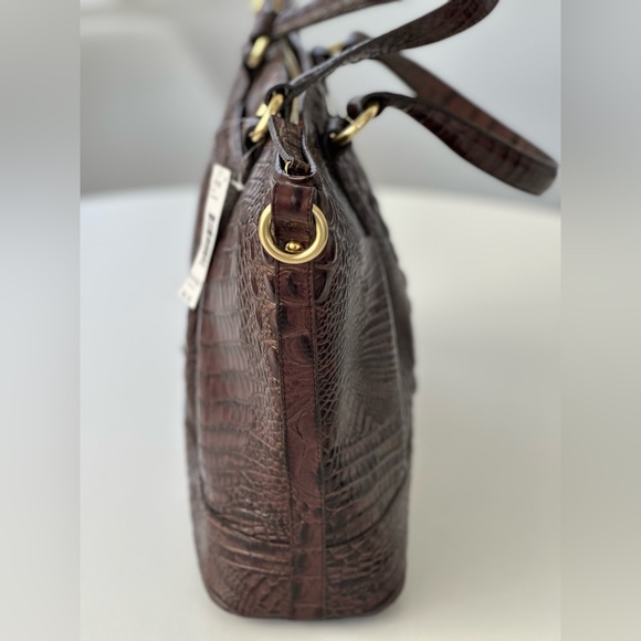 NWT- Brahmin Hunter Quartz Stanton Tote/Bag/Purse - Crocodile Brown - Picture 10 of 16